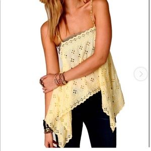 Free People Eyelet Trapeze Top, S